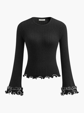 Clara | Eleganter Rüschenpullover