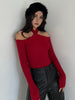 Clara | Elegantes Rippendesign mit Cold-Shoulder