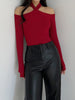 Clara | Elegantes Rippendesign mit Cold-Shoulder