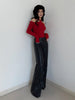 Clara | Elegantes Rippendesign mit Cold-Shoulder
