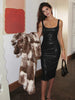 Liane | Verführerisches Kunstleder Kleid