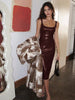 Liane | Verführerisches Kunstleder Kleid