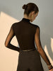 Liane | Faltenbluse mit transparenten Ärmeln