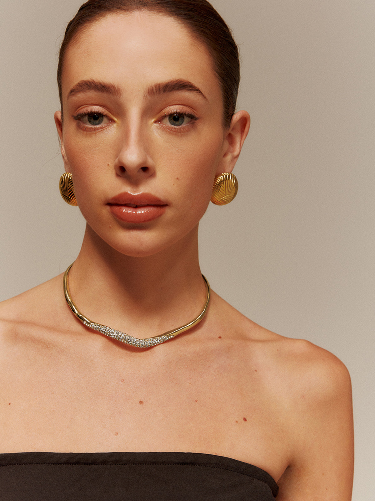 Mia | Irregular Ziron Choker Halskette