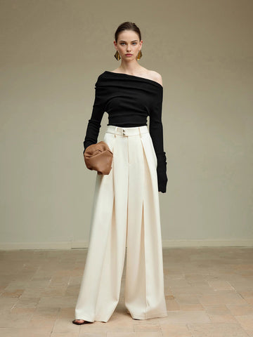 Celina | Elegante Hochbund-Palazzo-Hosen