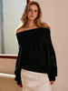 Clara | Hochdehnbarer Off-Shoulder Pullover