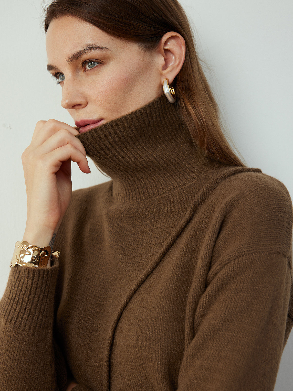 Sofie | Modischer Turtleneck Pullover mit Seitenschlitzen