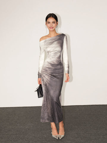 Clara | Elegantes Maxikleid mit Gradient-Effekt