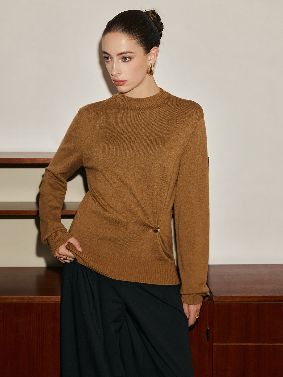 Leon | Wollmischung Knotted Pullover