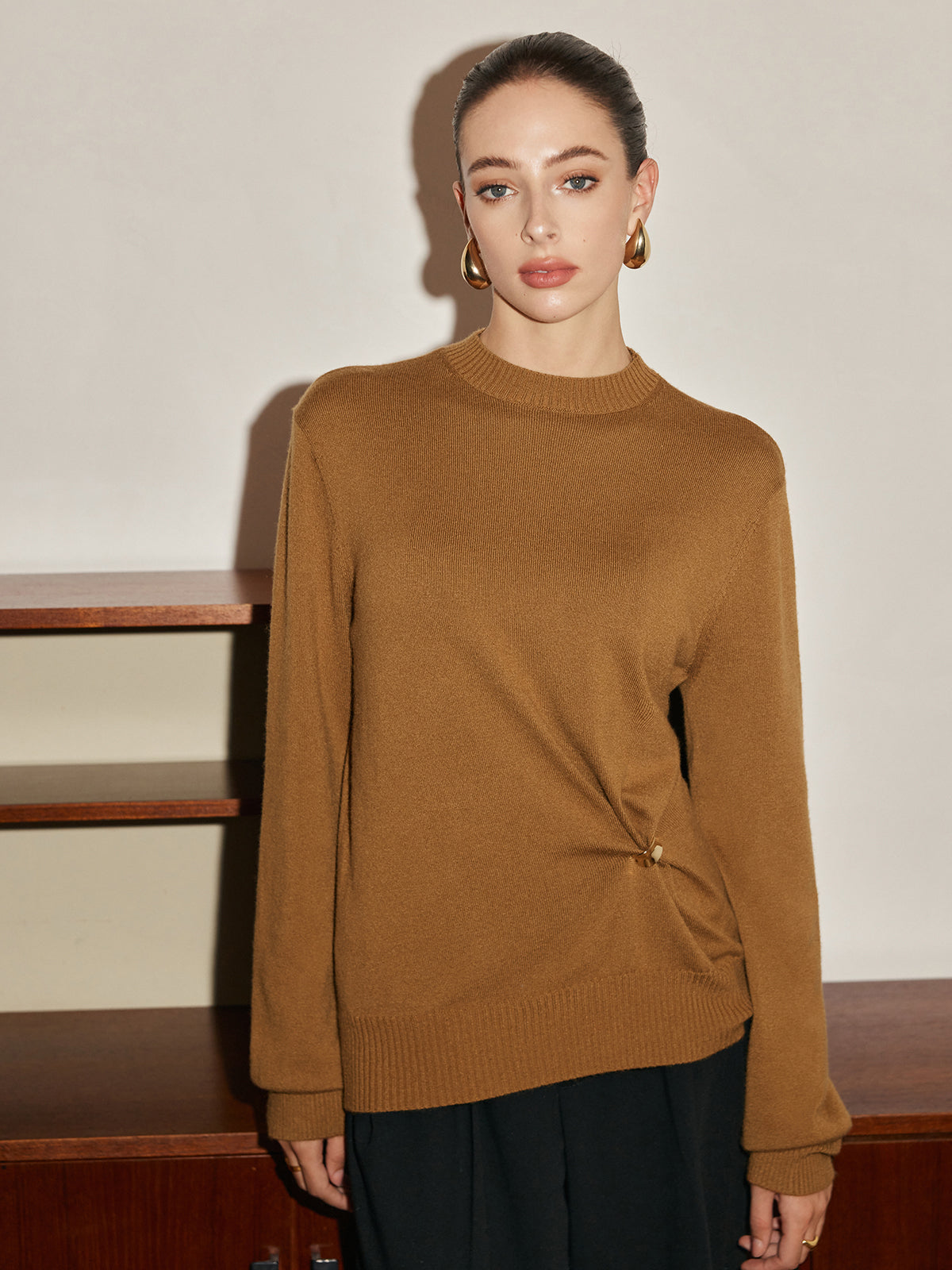 Leon | Wollmischung Knotted Pullover