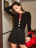 Clara | Eleganter Cutout Pullover mit Schleifen-Dekoration