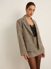 Max | Karierter Knopf-Schlitz-Blazer