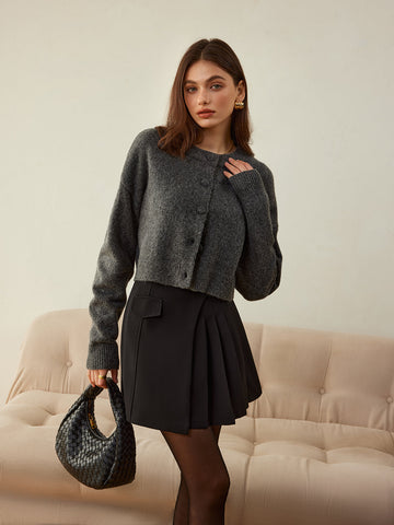 Clara | Vielseitiger Knopf-Short-Cardigan