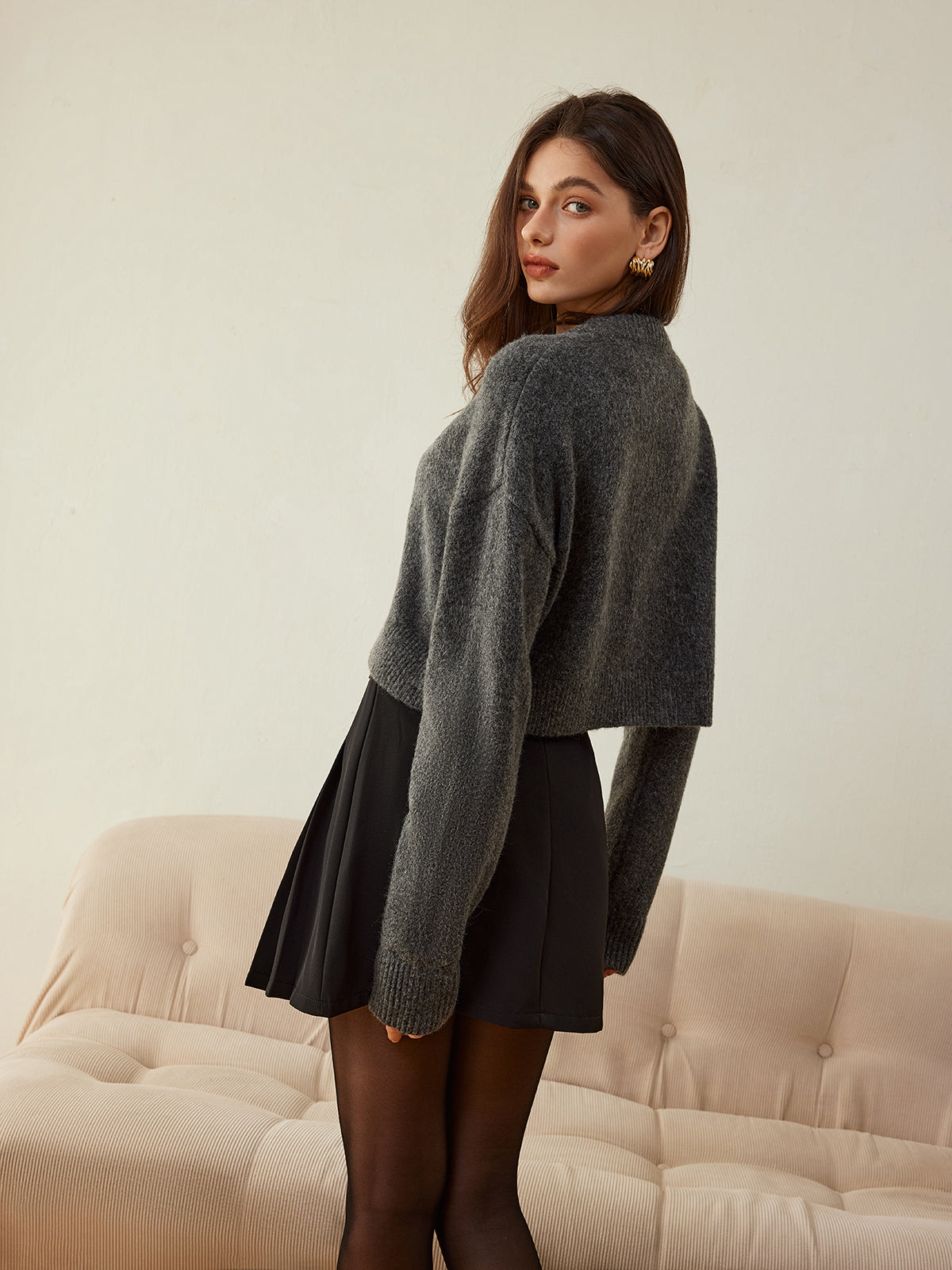 Clara | Vielseitiger Knopf-Short-Cardigan