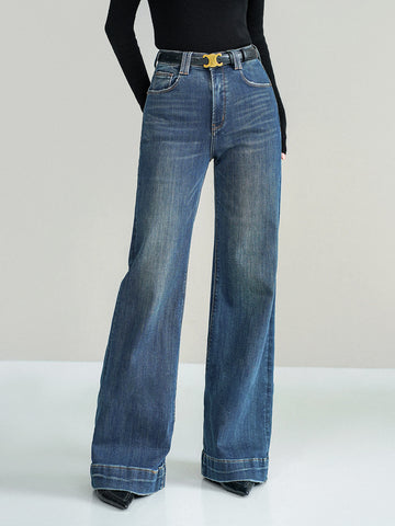 Mia | Bootcut Jeans in mittlerer Taille ohne Gürtel