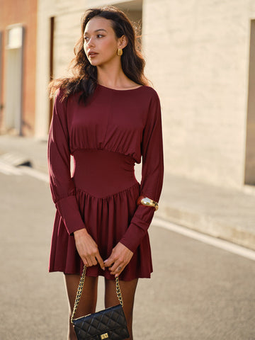 Clara | Elegantes Plissiertes Kleid ohne Gürtel