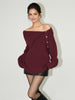 Anna | Trendiger Asymmetrischer Off-Shoulder-Pullover