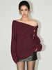 Anna | Trendiger Asymmetrischer Off-Shoulder-Pullover