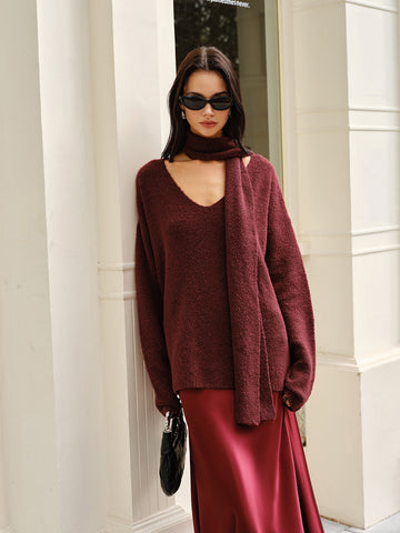 Gisela | Eleganter Pullover mit passendem Schal