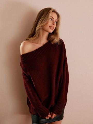 Clara | Off-Shoulder Eleganter Pullover