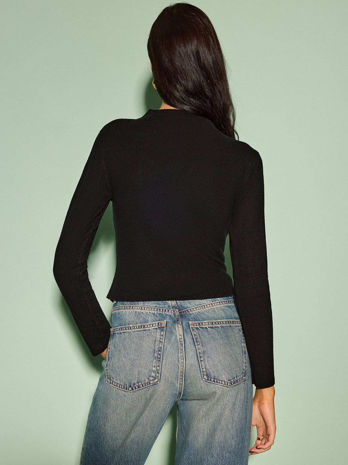 Lena | Asymmetrischer Split Skinny Pullover