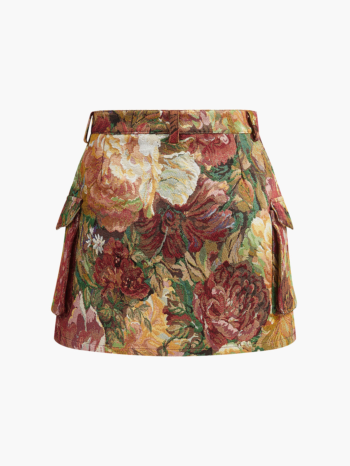 Clara | Blumenrock mit Taschen in Mid-Waist-Design