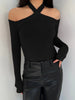 Clara | Elegantes Rippendesign mit Cold-Shoulder