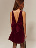 Clara | Samt-Rückenfreies Topkleid mit Schleife