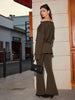 Maria | Lässiger Hosenanzug mit Off-Shoulder Design