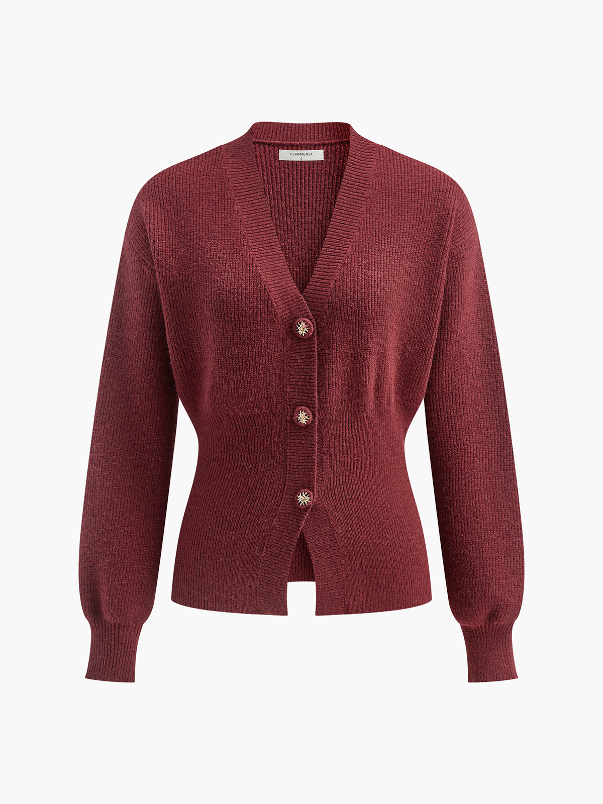 Clara | Eleganter Knopf Slit Taillierter Cardigan