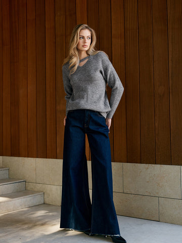 Max | Schlichter V-Ausschnitt Pullover