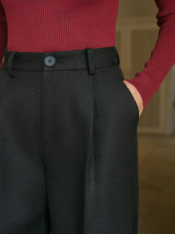 Charlotte | Elegante Tweed-Hosen ohne Gürtel