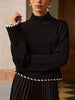 Emilia | Stilvolles Stricktop mit Kontrastdetails