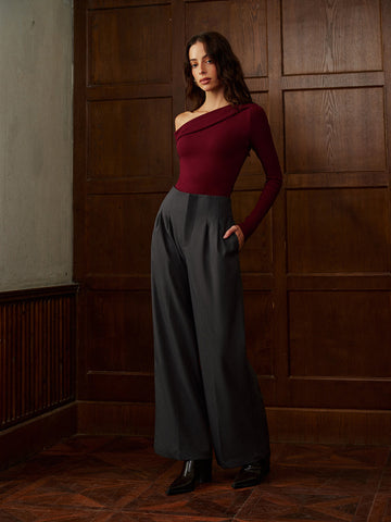 Leonie | Minimalistische High-Waist Weite Hosen
