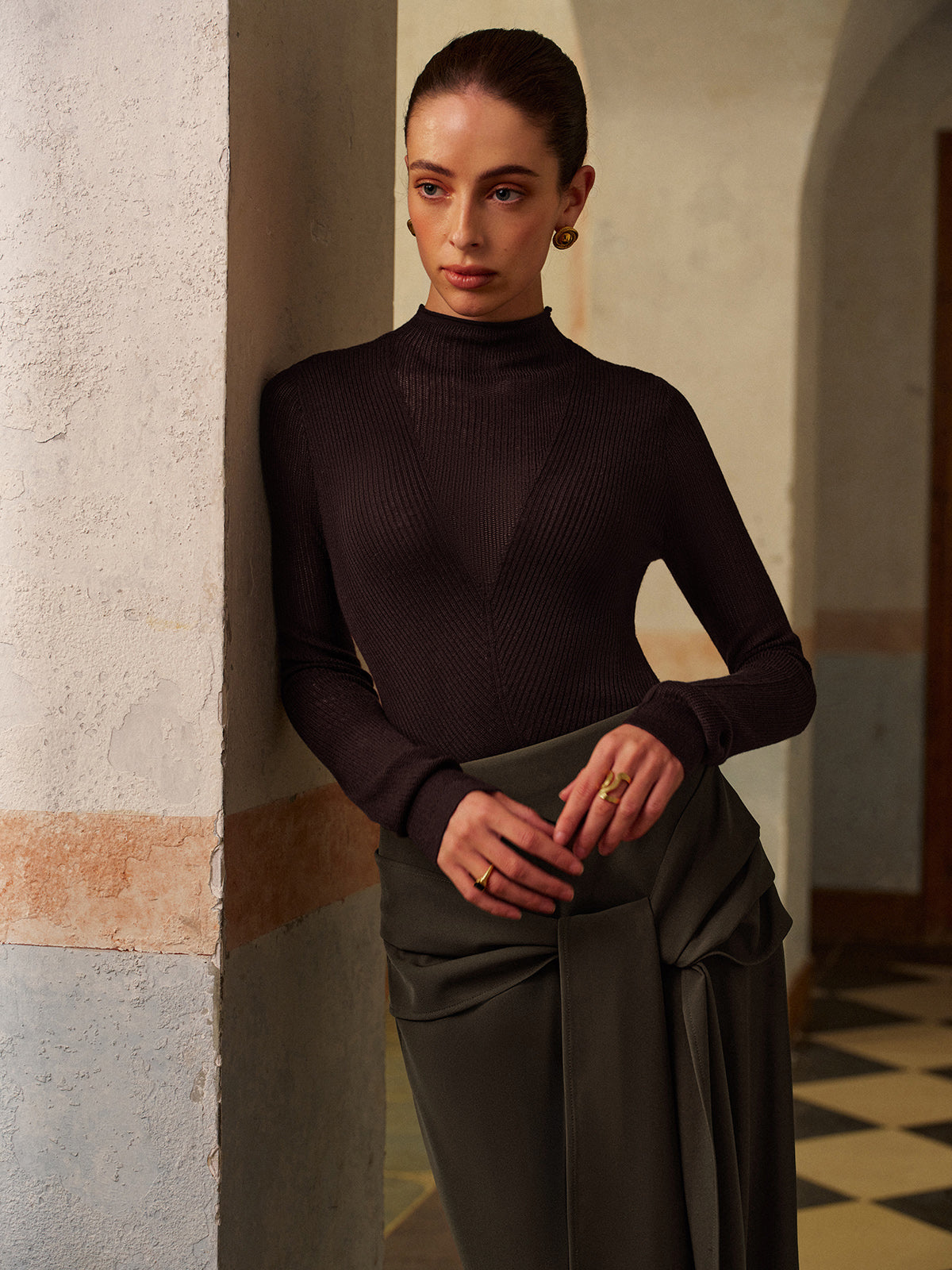 Clara | Elegantes Stricktop mit Wollmischung