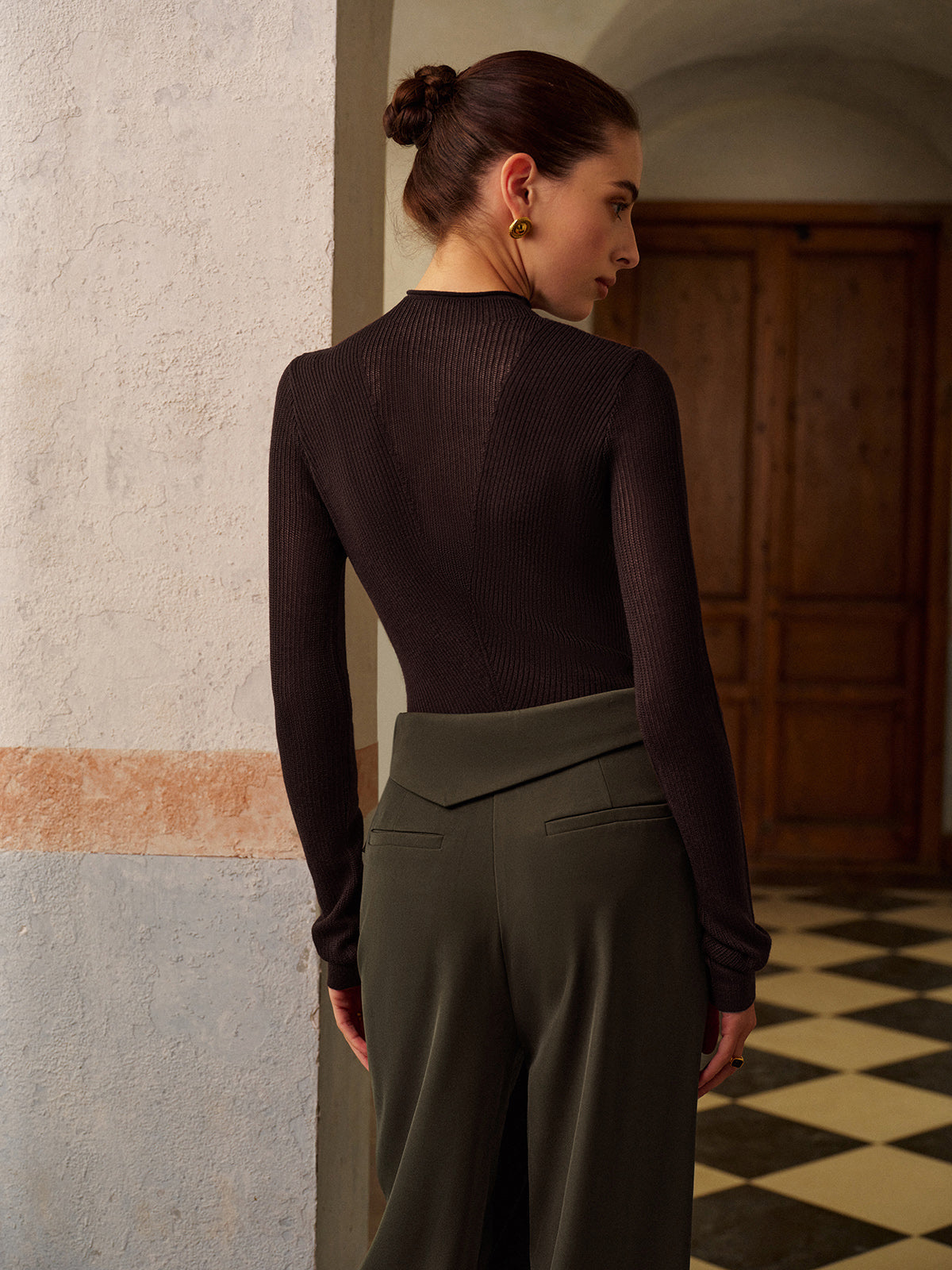 Clara | Elegantes Stricktop mit Wollmischung