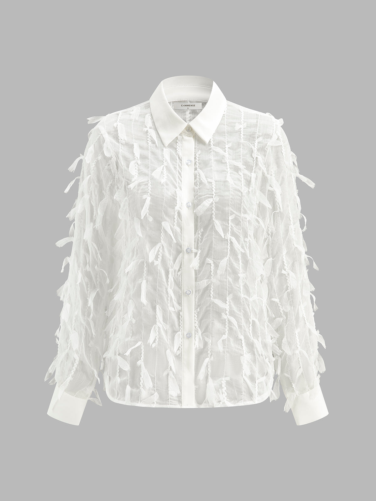 Livia | Chiffon-Tassel Poloshirt