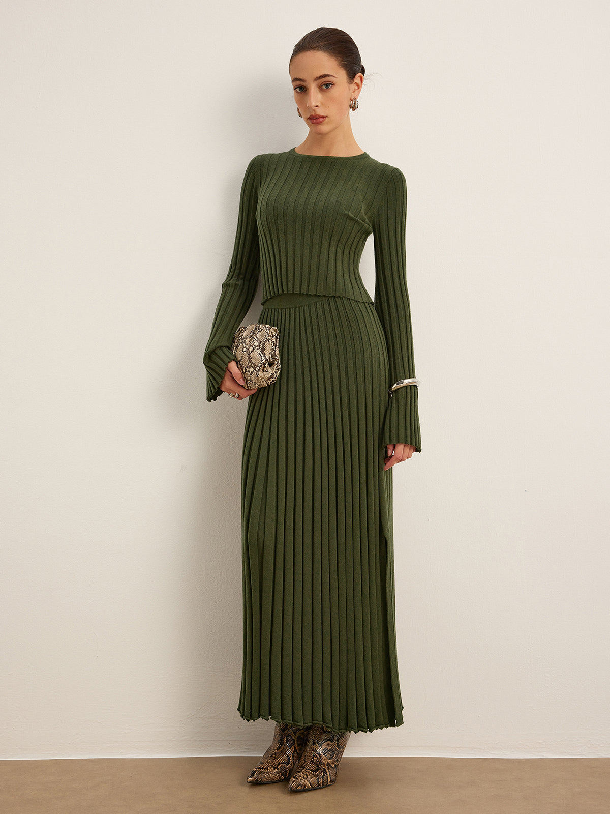 Clara | Rippstruktur Pullover mit Lettuce-Trim