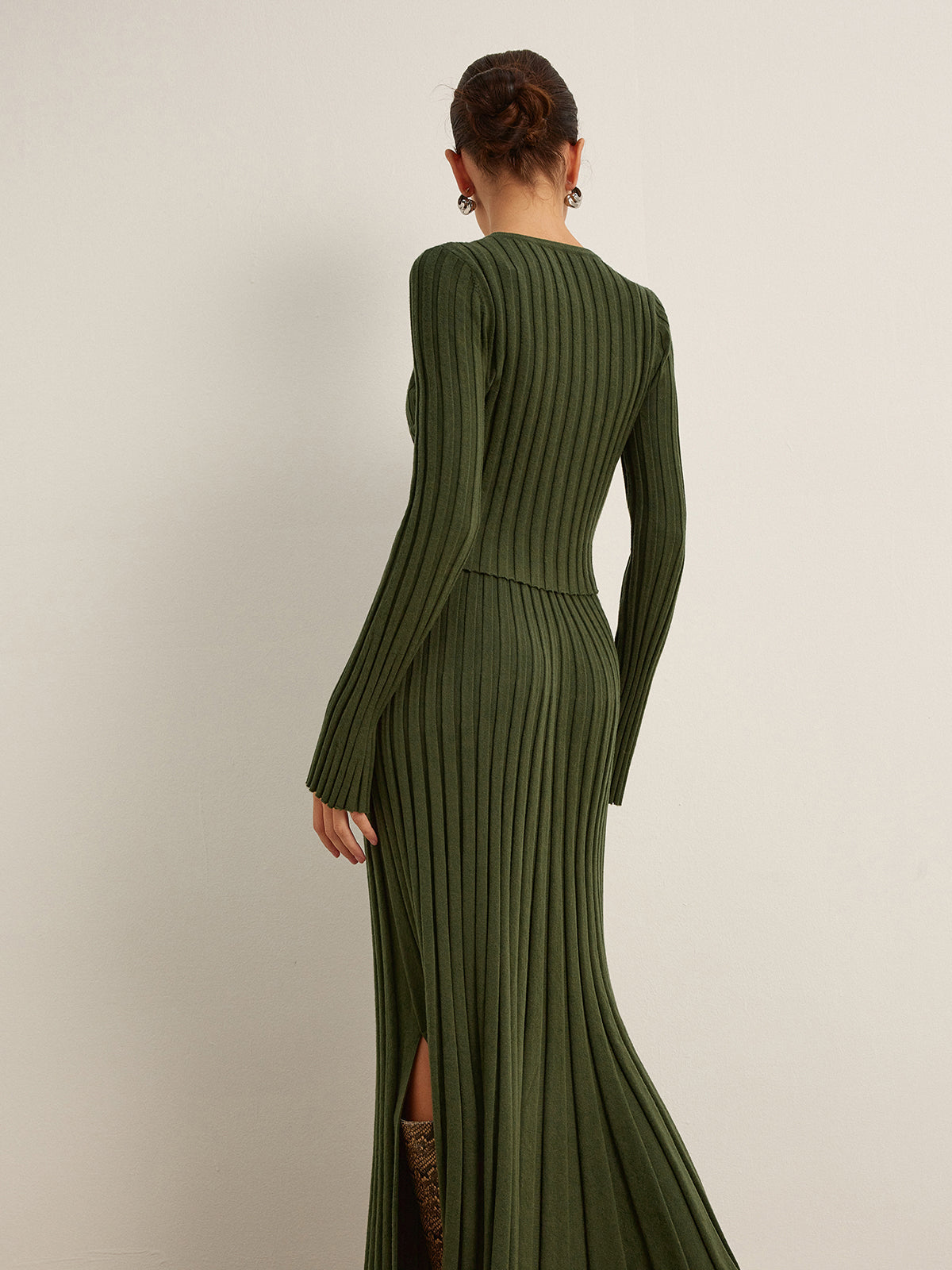 Clara | Rippstruktur Pullover mit Lettuce-Trim