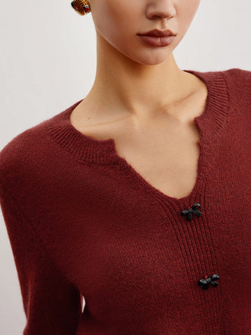 Clara | Eleganter Pullover mit Schleifen-Detail