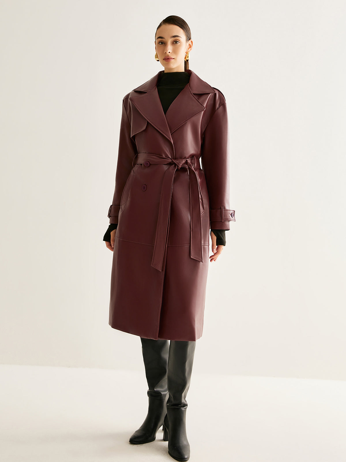 Felix | Eleganter Winddichter PU-Leder-Mantel