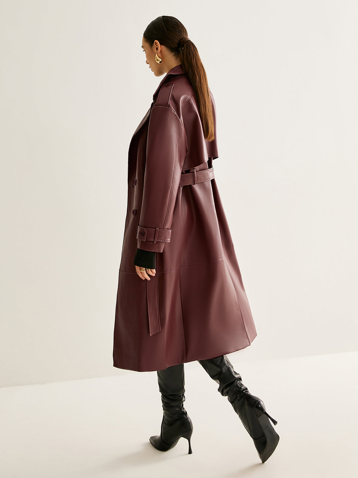 Felix | Eleganter Winddichter PU-Leder-Mantel