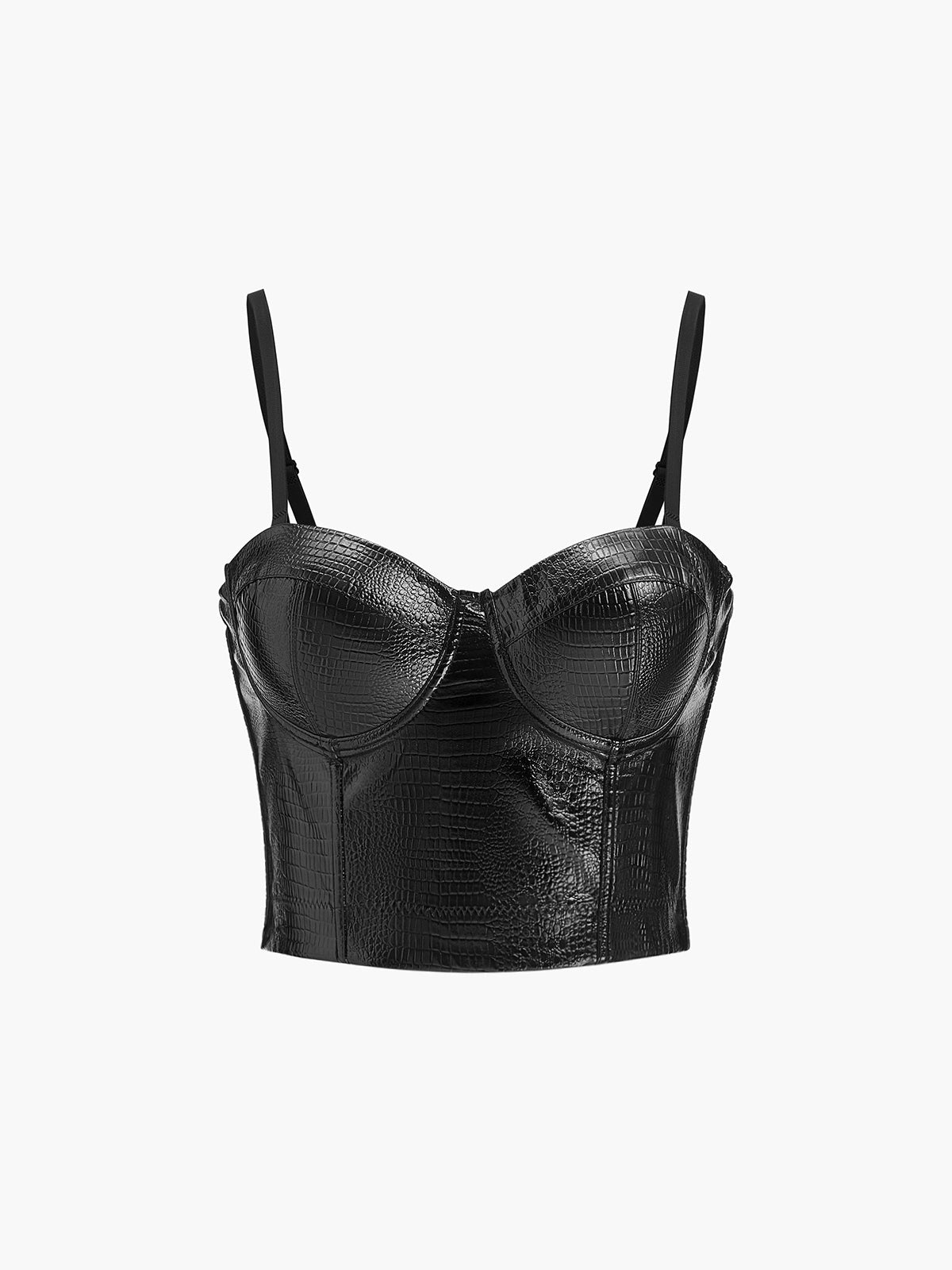 Elina | Krokodil-Prägedesign Korsett-Top