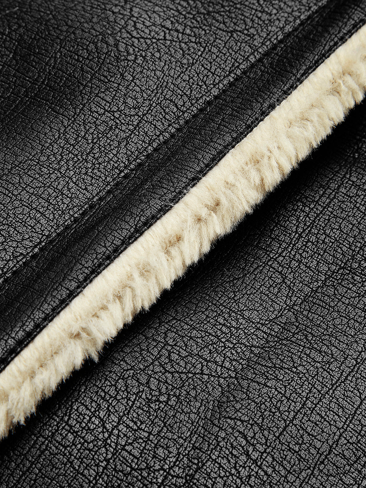 Sherpa | Gefütterte Shearling Leder Flugjacke