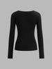 Maxi Shirt | Zweifarbige Strickoberteil