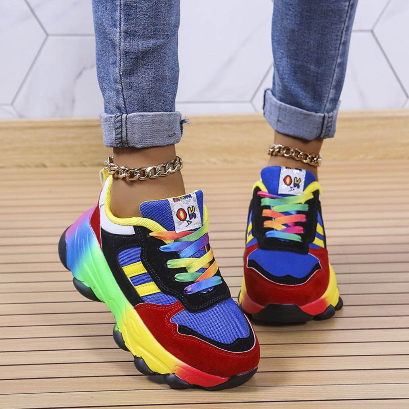 Naomi | Eleganter und farbenfroher orthopädischer Sneaker