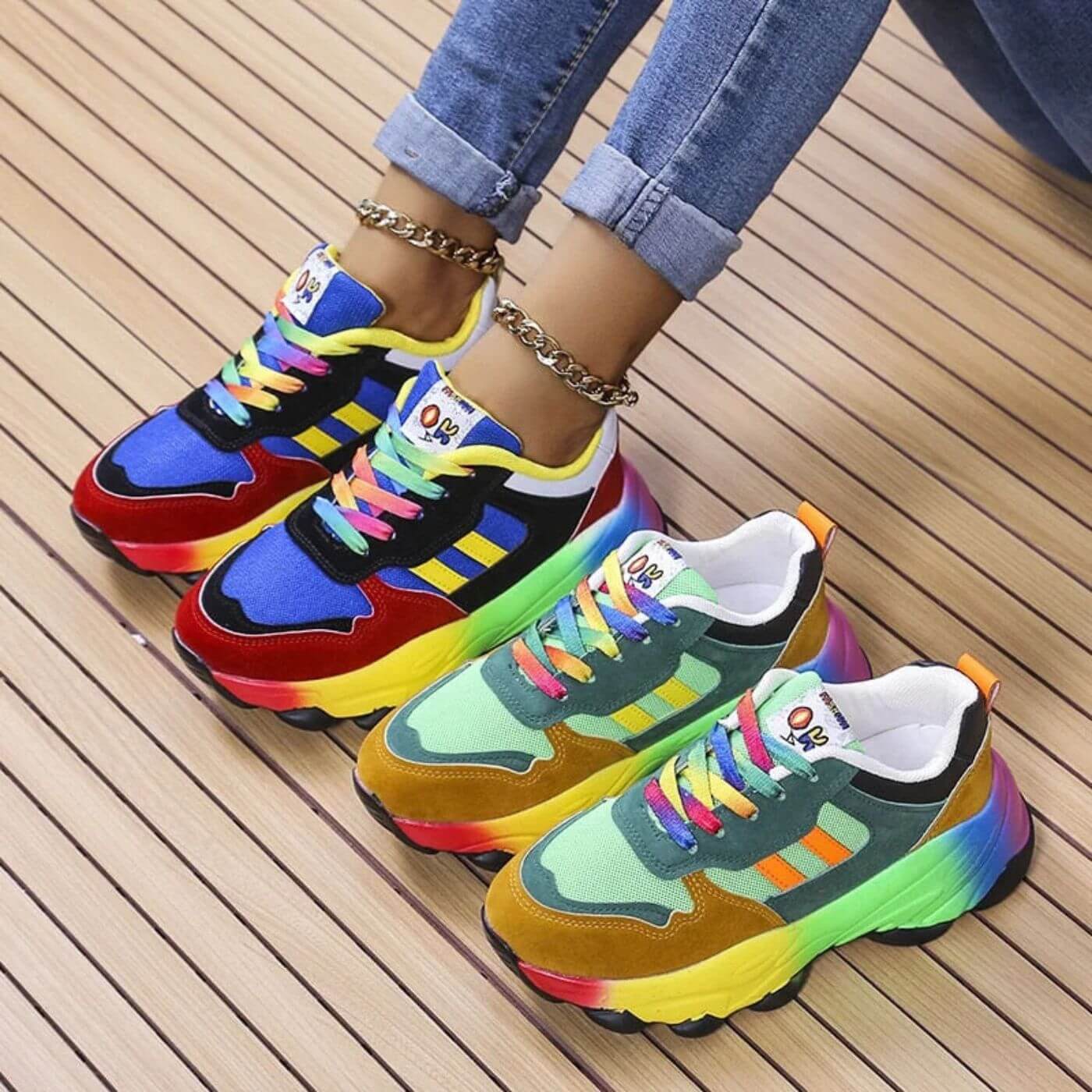 Naomi | Eleganter und farbenfroher orthopädischer Sneaker