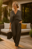Rhys | 2-teiliges Set für Damen mit V-Ausschnitt Top und Hose
