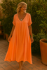 Mazikeen | Leichtes Maxikleid mit V-Ausschnitt für Damen