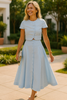 Stetson | Rossala Leinen-Knopfbluse | Himmelblau